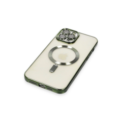 İphone 12 Pro Max Kılıf Kross Magneticsafe Kapak - Koyu Yeşil