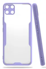 Newface Realme C15 Kılıf Platin Silikon - Lila
