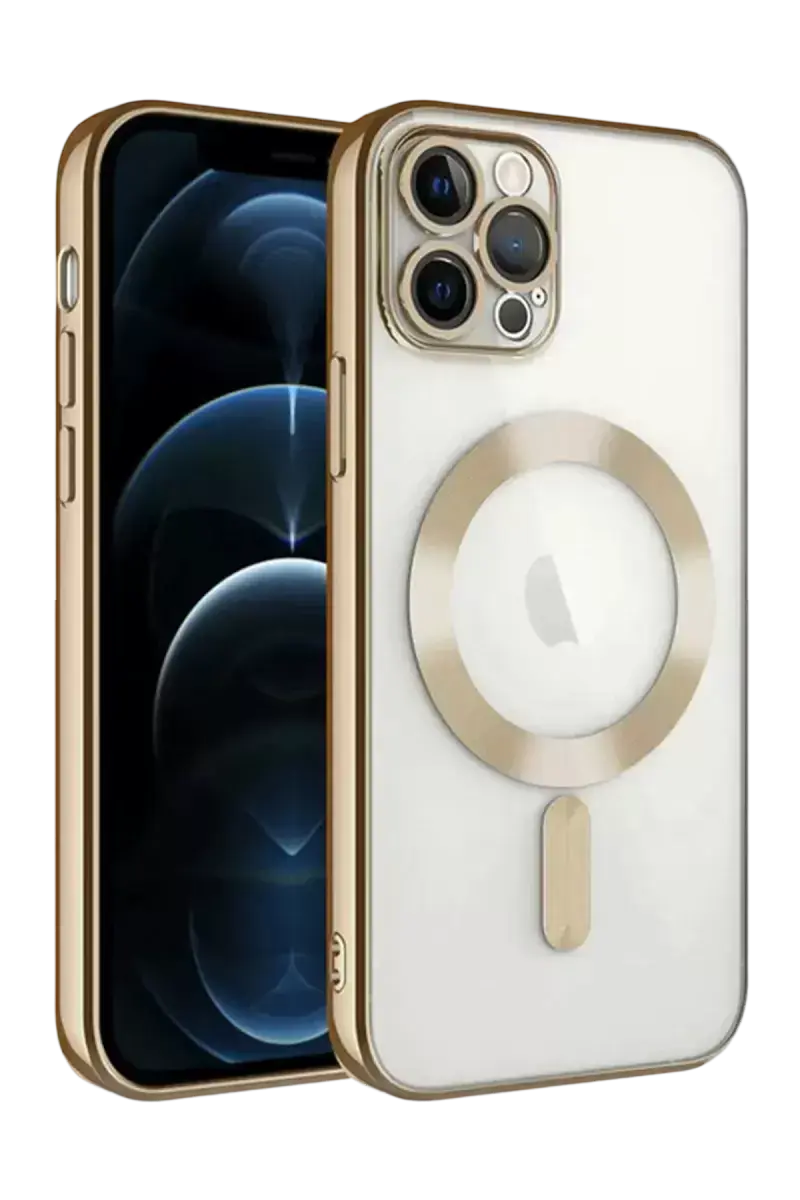 Newface İphone 13 Pro Kılıf Kross Magneticsafe Kapak - Gold