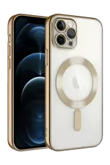 Newface İphone 13 Pro Kılıf Kross Magneticsafe Kapak - Gold