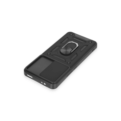 Xiaomi Mi 12t Pro Kılıf Pars Lens Yüzüklü Silikon - Siyah