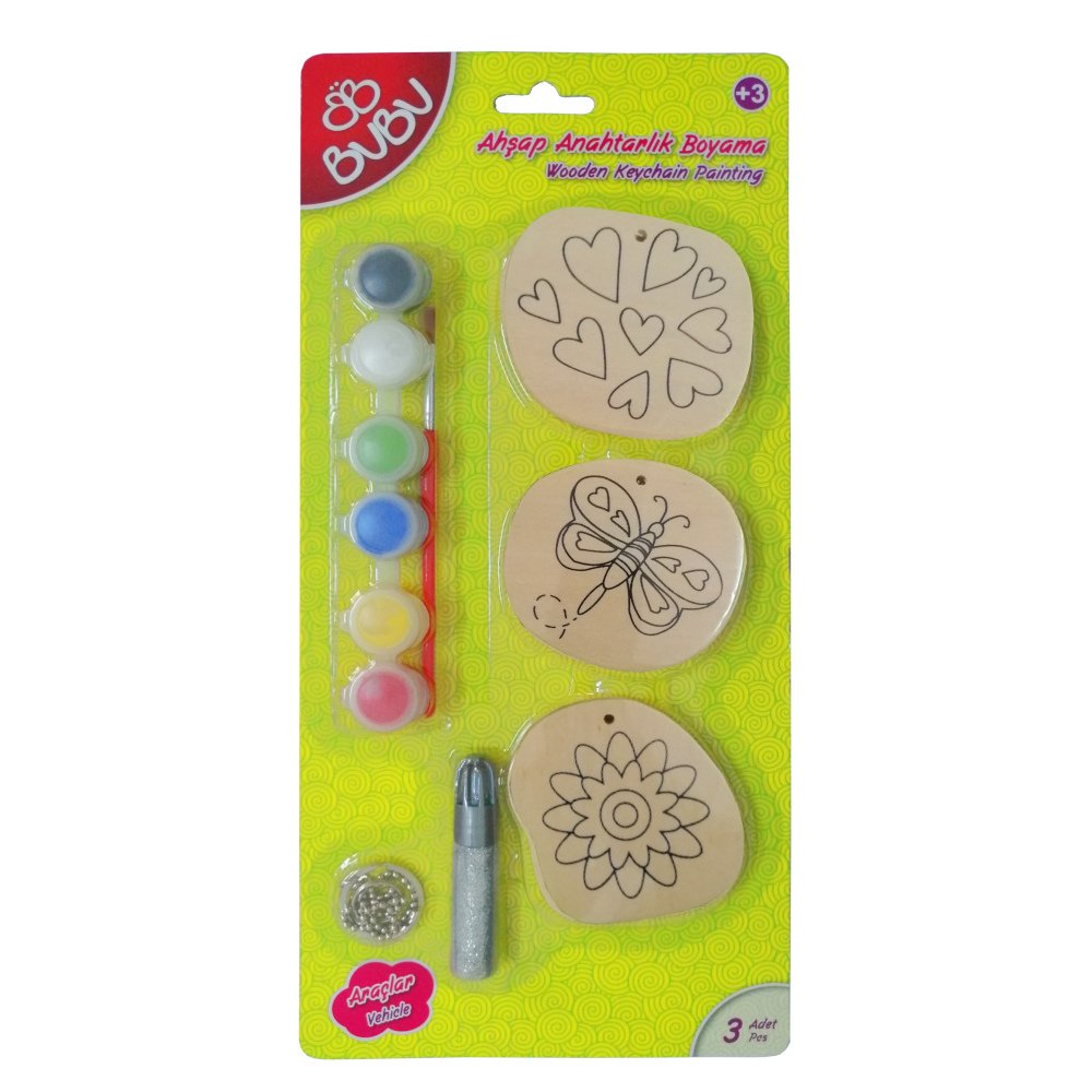 BuBu Ahşap Anahtarlık Boyama Seti N:AB0031