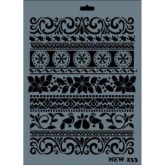 Rich New Seri N-233 Stencil 35x25 cm