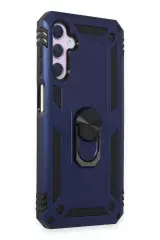 Newface Samsung Galaxy A14 4g Kılıf Sofya Yüzüklü Silikon Kapak - Lacivert