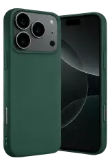 Newface Apple İphone 17 Pro Max Nano İçi Kadife Silikon - Koyu Yeşil
