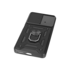 Xiaomi Poco X4 Pro 5g Kılıf Pars Lens Yüzüklü Silikon - Siyah