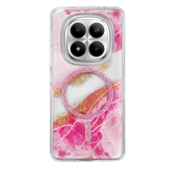 Onegif Xiaomi Redmi Note 15 Pro 5g Lotus Simli Magsafe Kapak - Pembe