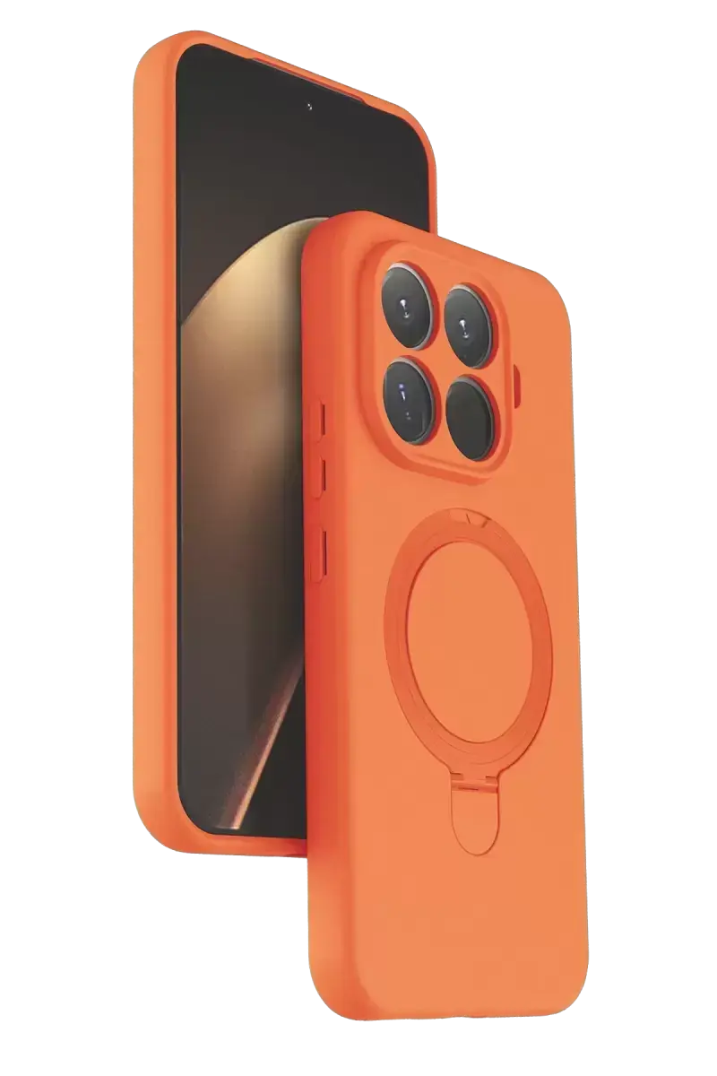 Newface Xiaomi Mi 15t Pro Regal Magsafe Standlı Kapak - Turuncu