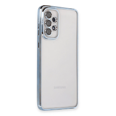 Samsung Galaxy A73 5g Kılıf Razer Lensli Silikon - Açık Mavi