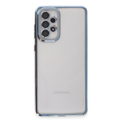 Samsung Galaxy A73 5g Kılıf Razer Lensli Silikon - Açık Mavi