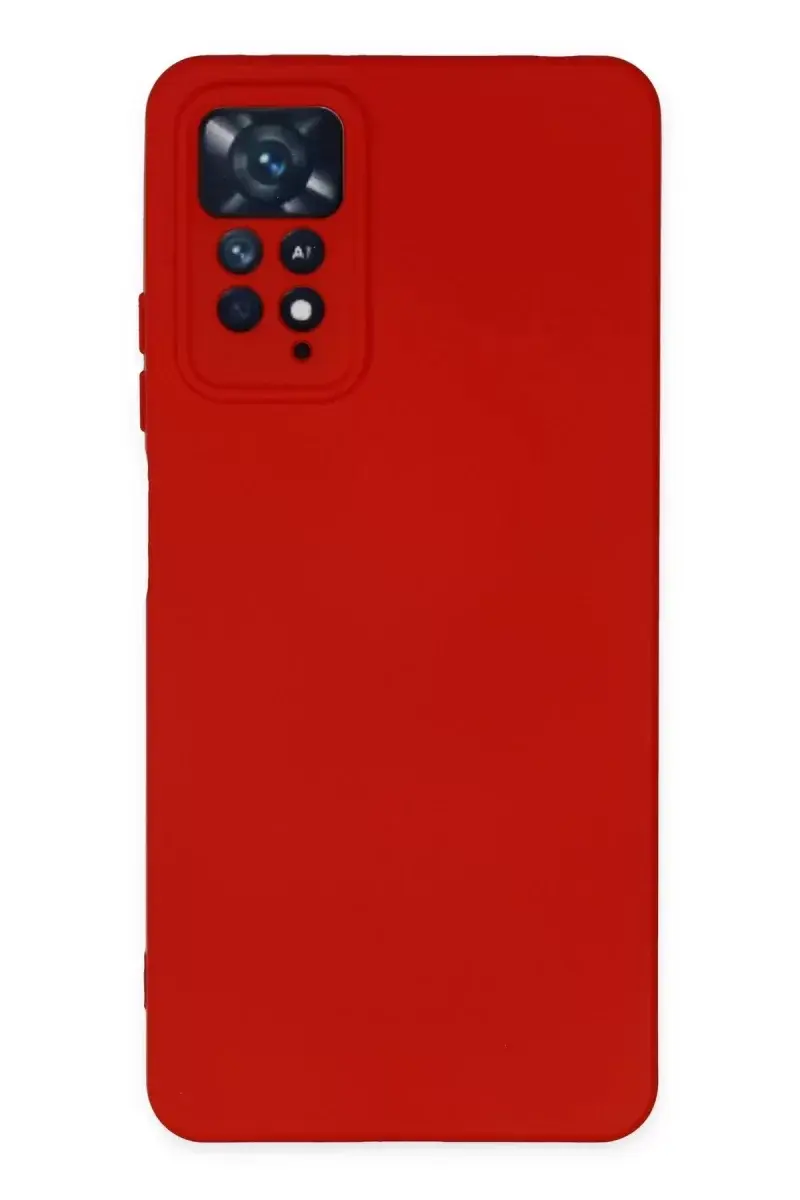 Newface Xiaomi Redmi Note 11 Pro Kılıf Nano İçi Kadife Silikon - Kırmızı