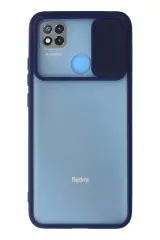 Newface Xiaomi Redmi 9c Kılıf Palm Buzlu Kamera Sürgülü Silikon - Lacivert