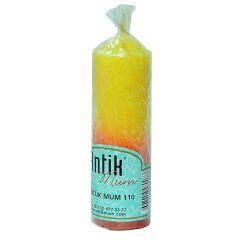 Taraftar Kütük Mum Sarı Kırmızı 3.5x10cm Tkrb.60-85 Gr