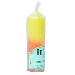 Taraftar Kütük Mum Sarı Kırmızı 3.5x10cm Tkrb.60-85 Gr