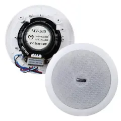 Magicvoice Mv-160 16 Cm 6'' Tweeterli Beyaz Trafolu Alçıpan Tavan Hoparlör