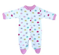 AyBaby AY091 Ayıcık Desenli Bebek Tulumu 0-3 Ay - Pembe