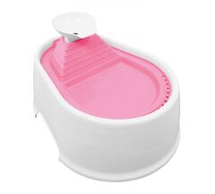 Cado Pet Kedi Köpek Su Pınarı Şelale 23*30*11 cm 220 VOLT 3 W Pembe