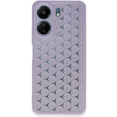 Xiaomi Redmi 13c Kılıf Petek Silikon Kapak - Lila