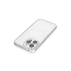 Joko  İphone 15 Pro Max Metal Bumper Mat Kapak - Gümüş
