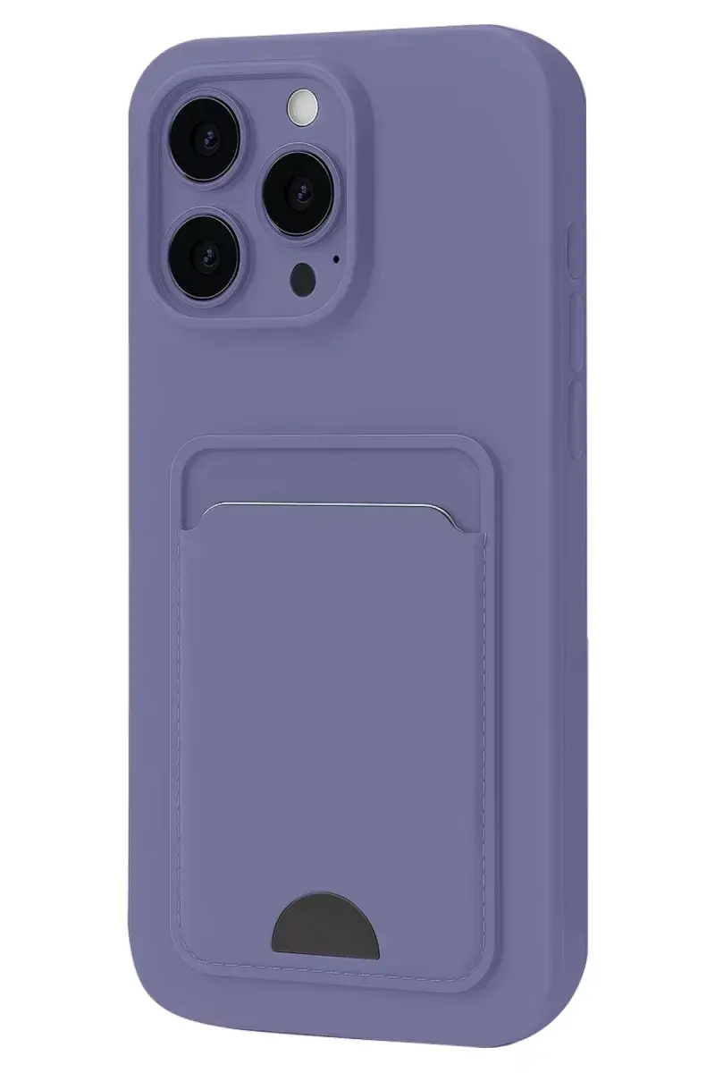 Newface İphone 16 Pro Kılıf Kelvin Kartvizitli Silikon - Lila