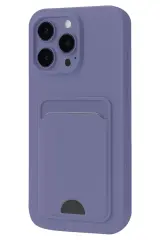 Newface İphone 16 Pro Kılıf Kelvin Kartvizitli Silikon - Lila