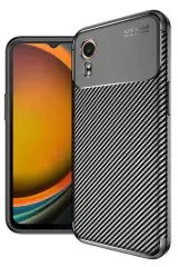 Newface Samsung Galaxy Xcover 7 Kılıf Auto Focus Karbon Kapak - Siyah