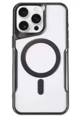 Newface İphone 14 Pro Kılıf Boyi Magsafe Silikon Kapak - Siyah