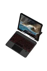 Newface T5209d İpad Pro 12.9 (2021) Kılıf İnter Ledli Klavyeli Tablet Kılıfı - Siyah