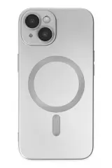 Newface İphone 14 Plus Kılıf Moshi Lens Magneticsafe Silikon - Gümüş