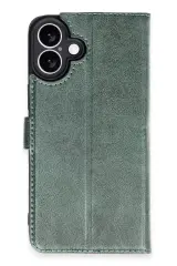 Newface İphone 16 Kılıf Trend S Plus Kapaklı Kılıf - Yeşil