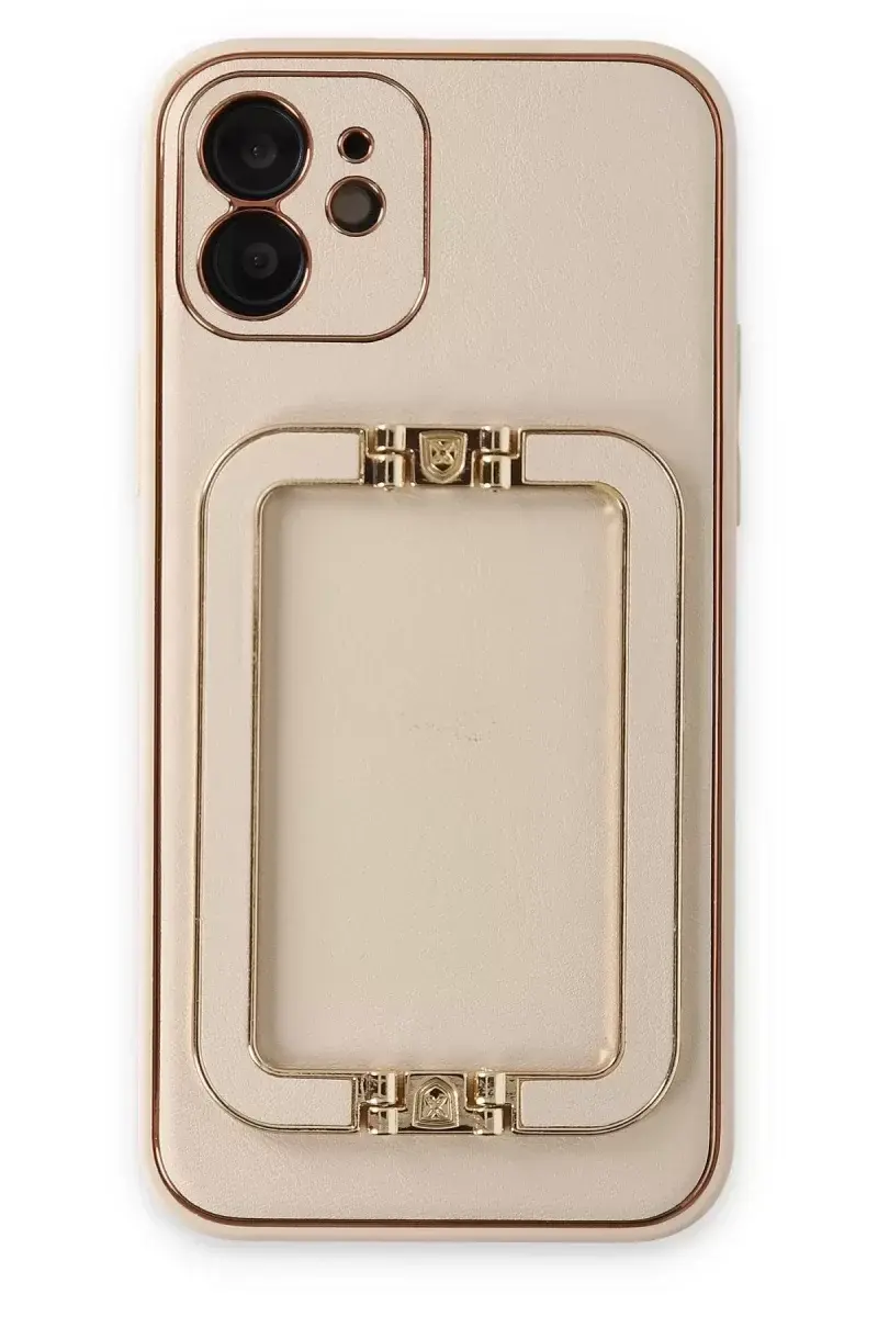 Newface İphone 12 Kılıf Coco Elit Kapak - Gold