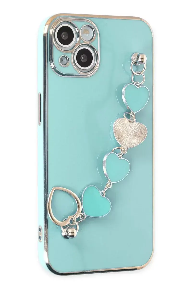 Newface İphone 14 Kılıf Esila Silikon - Su Yeşili