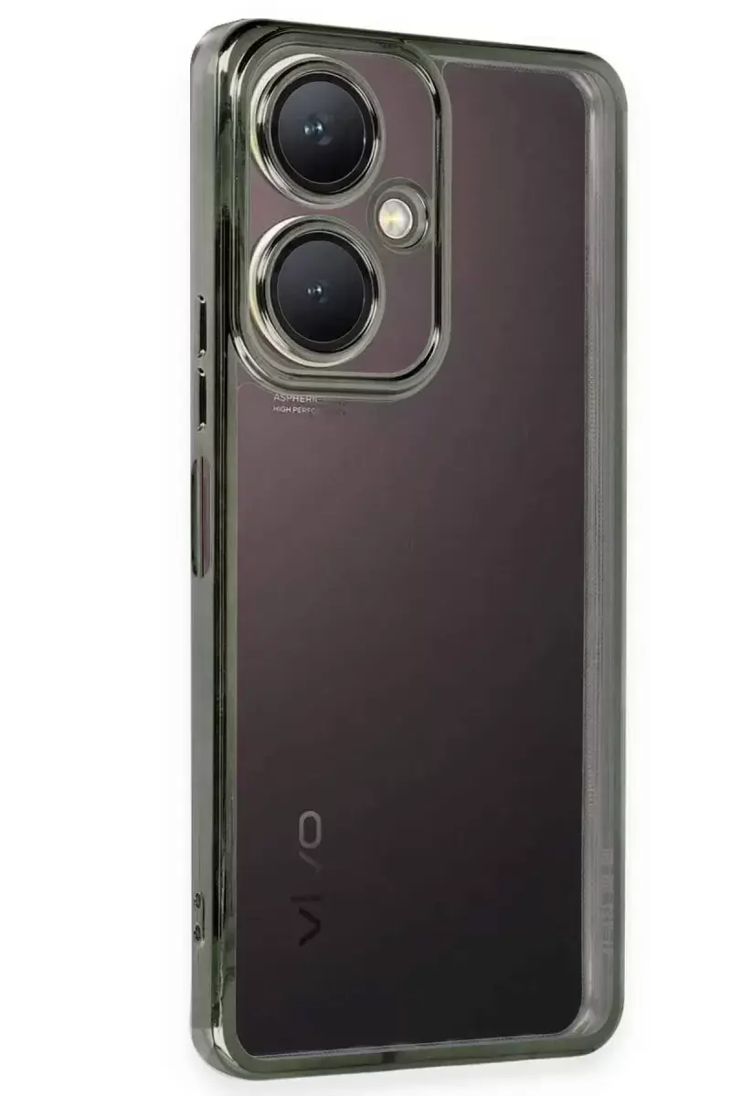 Newface Vivo Y27 Kılıf Razer Lensli Silikon - Yeşil