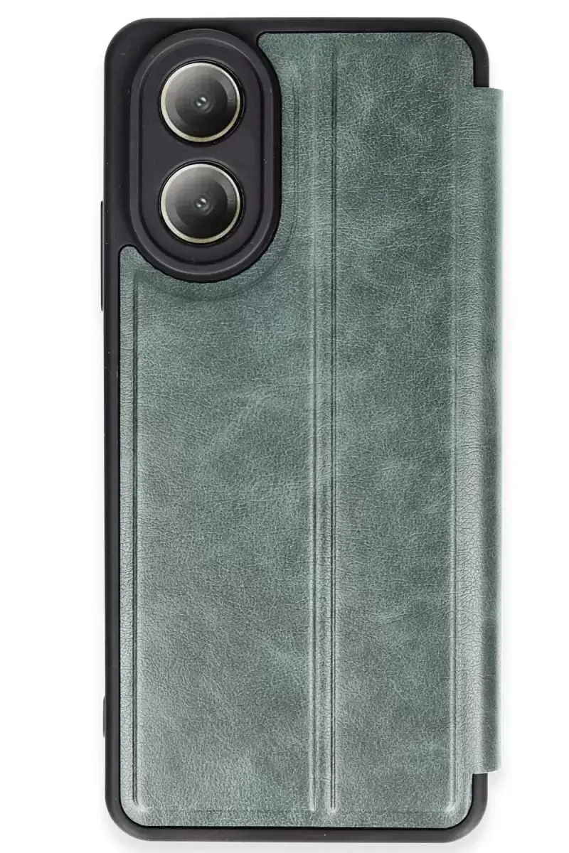 Newface Oppo A38 Kılıf Flip Cover - Koyu Yeşil