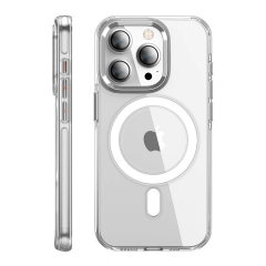 Joko  İphone 15 Pro Max Kılıf Crystal Magsafe Kapak - Şeffaf