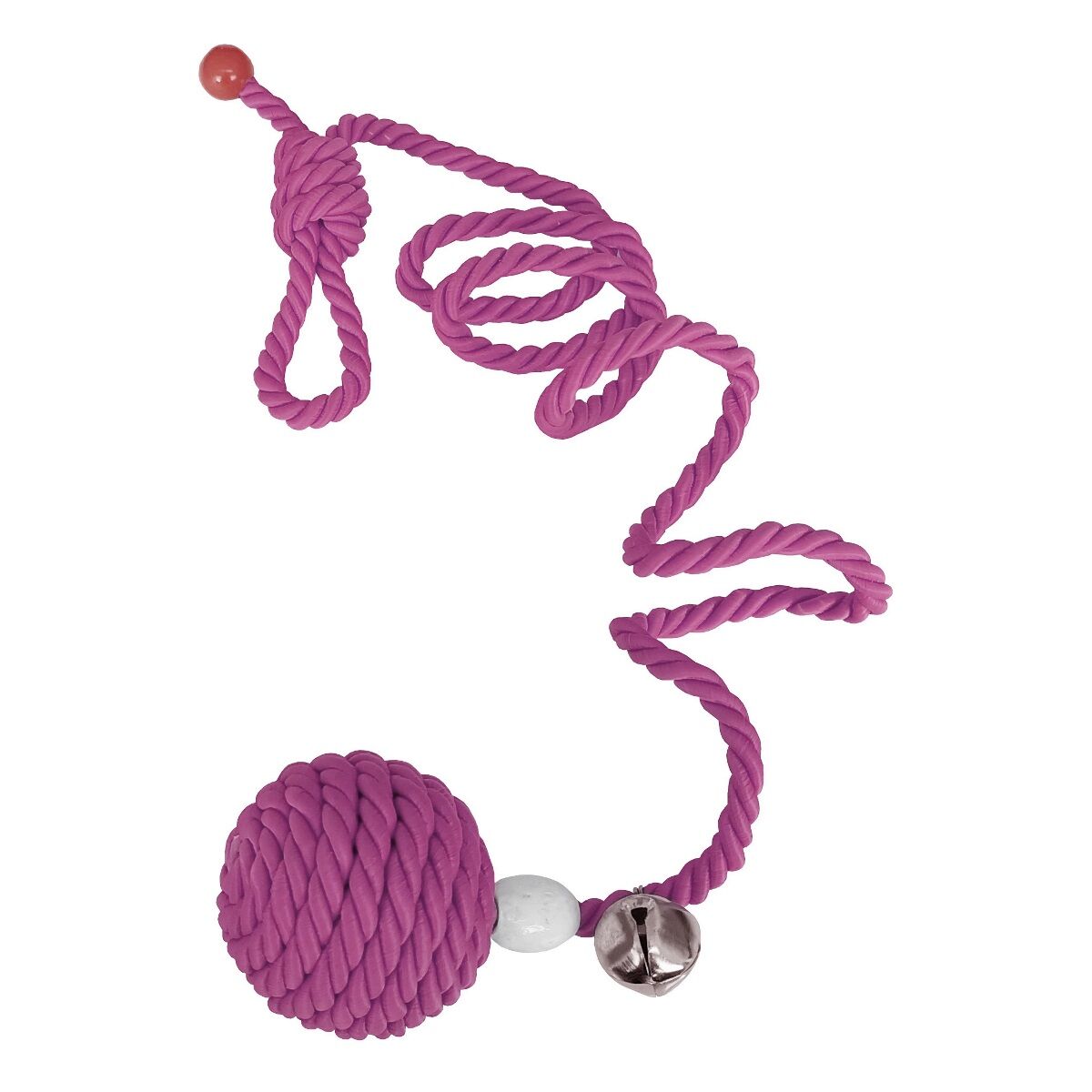 Kapıya Asılabilen Kedi Oyun Aktivite Topu İpli 5x80 cm Pembe