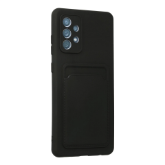 Samsung Galaxy A72 Kılıf Kelvin Kartvizitli Silikon - Siyah