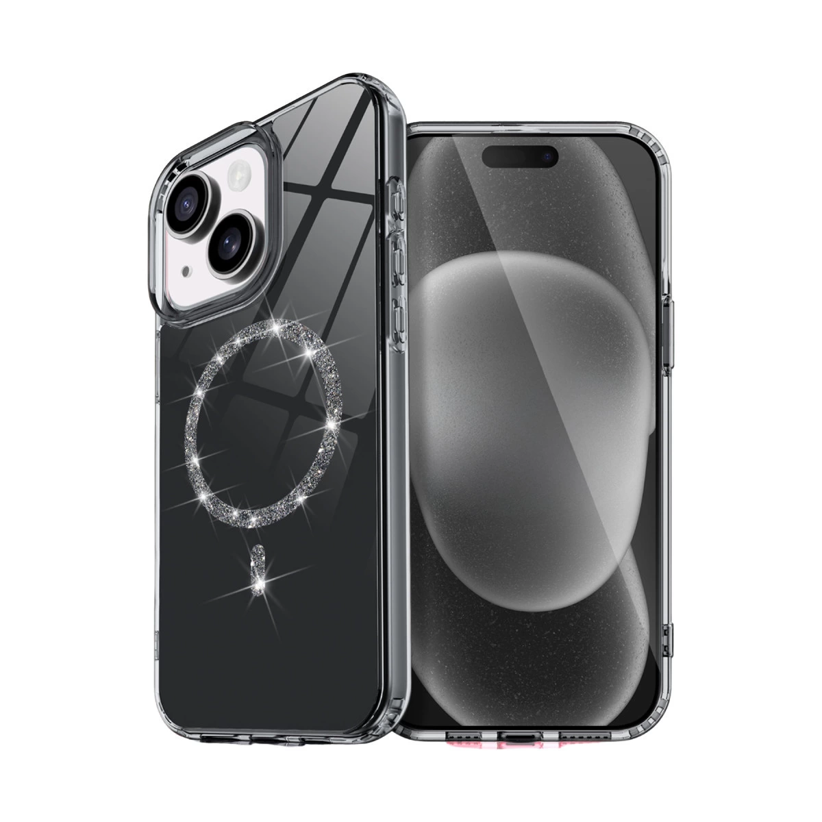 İphone 15 Live Diamond Magsafe Kapak - Siyah
