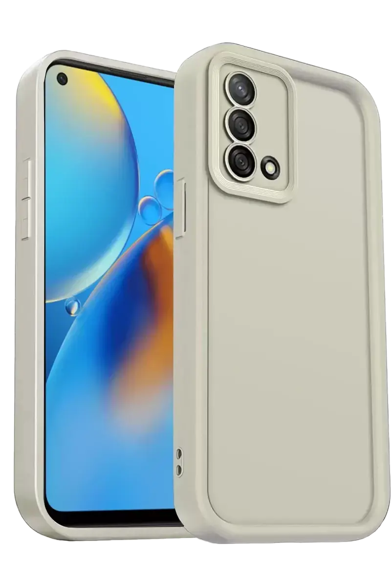 Newface Oppo A74 4g Kılıf Viera Silikon - Krem