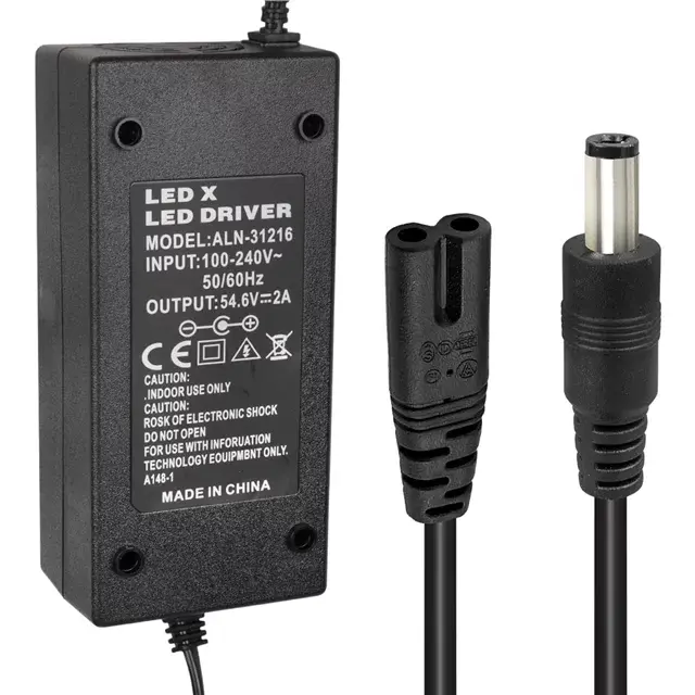 Powermaster Li-ion Lityum Piller İçin 54.6 Voltaj 2 Amper Elektrikli Bisiklet Şarj Cihazı