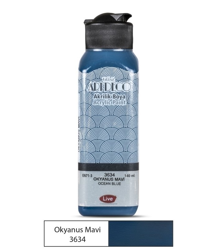 Akrılık Ahsap Boyası 140ml N:3634 Okyanus Mavı