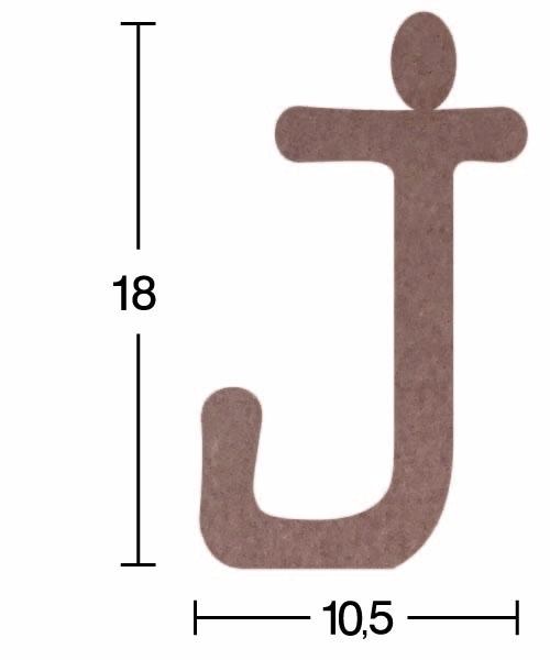Ahşap J Harfi - 18mm - H13