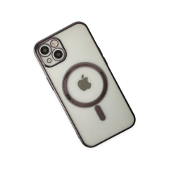 İphone 14 Plus Kılıf Magneticsafe Lazer Silikon - Siyah