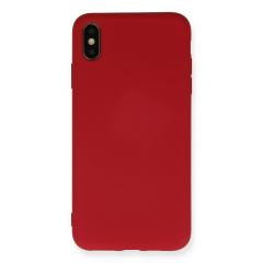 İphone X Kılıf Nano İçi Kadife Silikon - Kırmızı