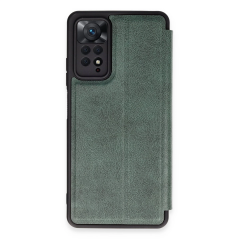 Xiaomi Redmi Note 12 Pro 4g Kılıf Flip Cover - Koyu Yeşil