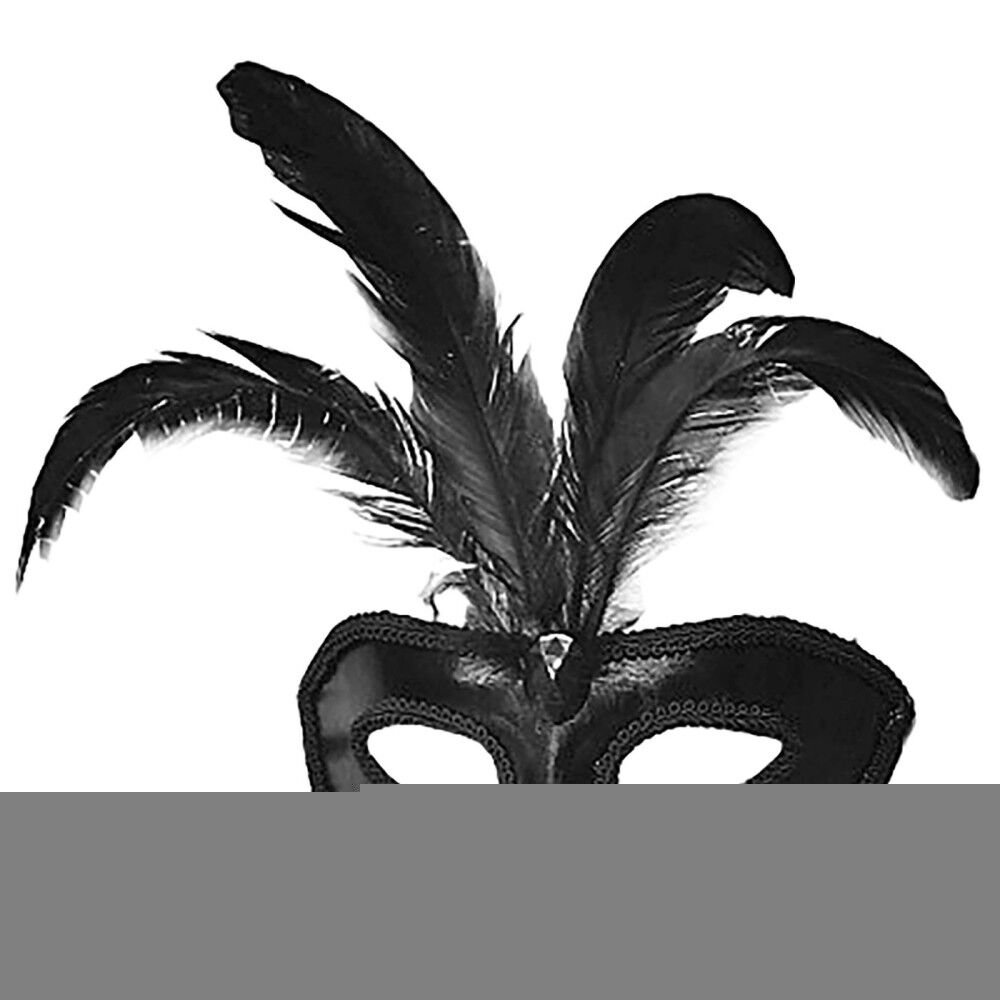 Rugan Kaplama Kırmızı Tüylü Parti Maskesi