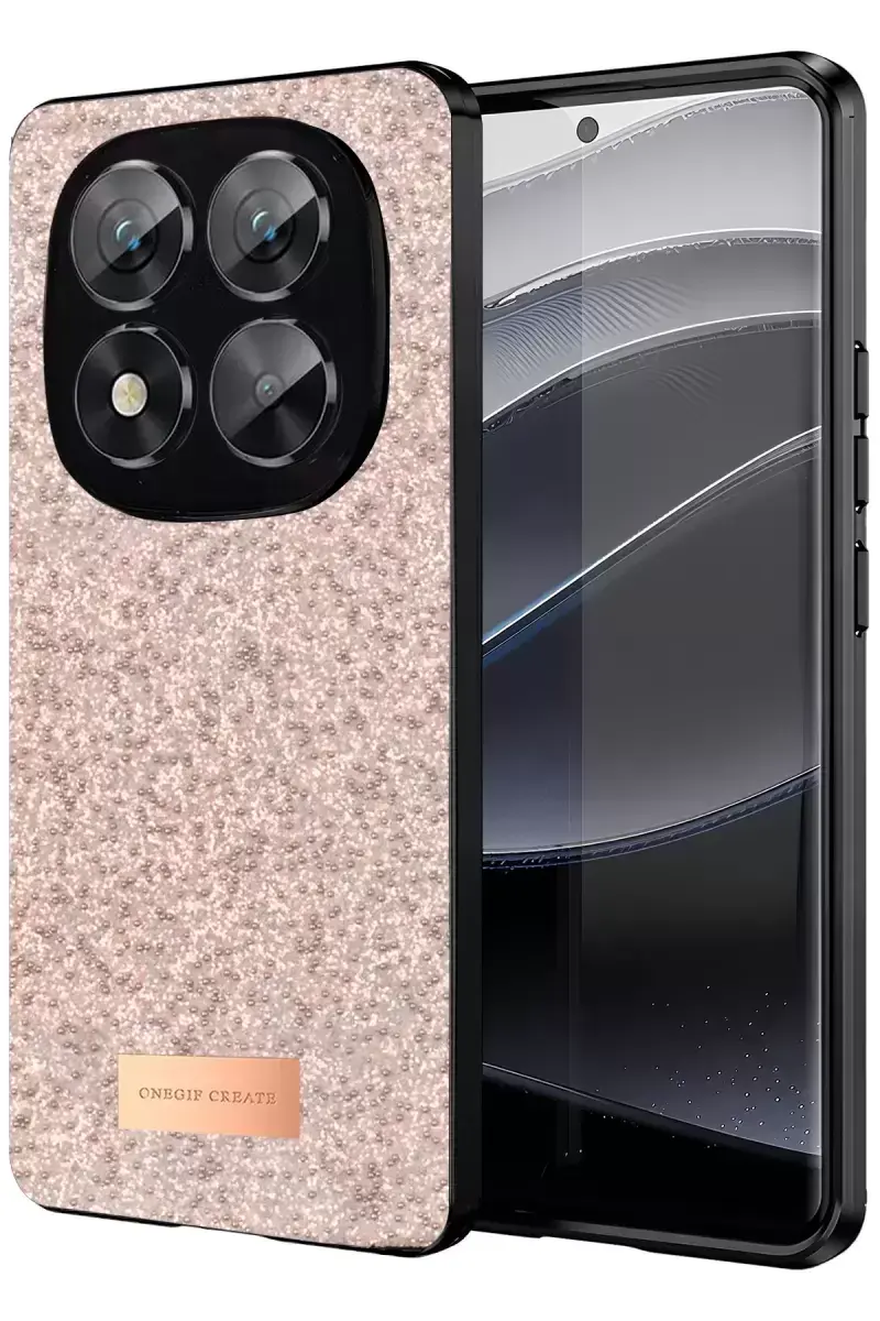 Onegif Xiaomi Redmi Note 14 Pro 5g Bright Simli Kapak - Pembe