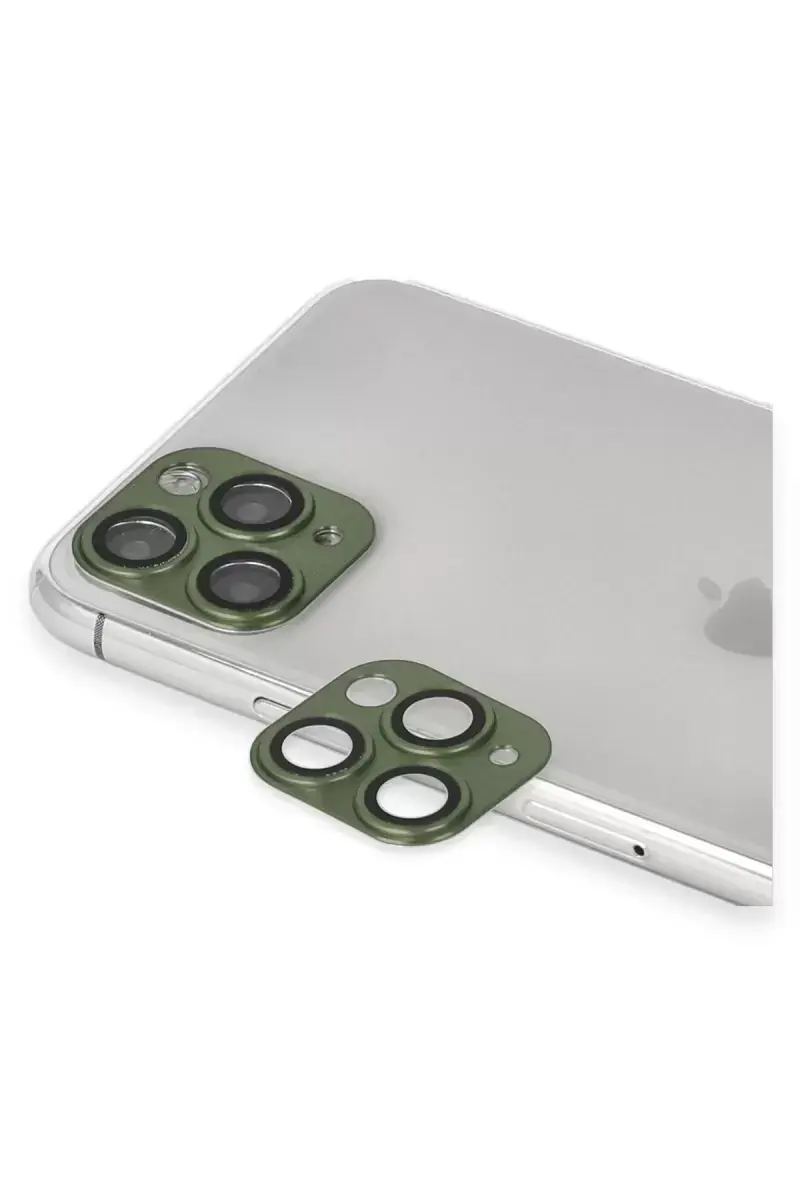 Newface Apple İphone 11 Pro Max Pers Alüminyum Kamera Lens - Yeşil