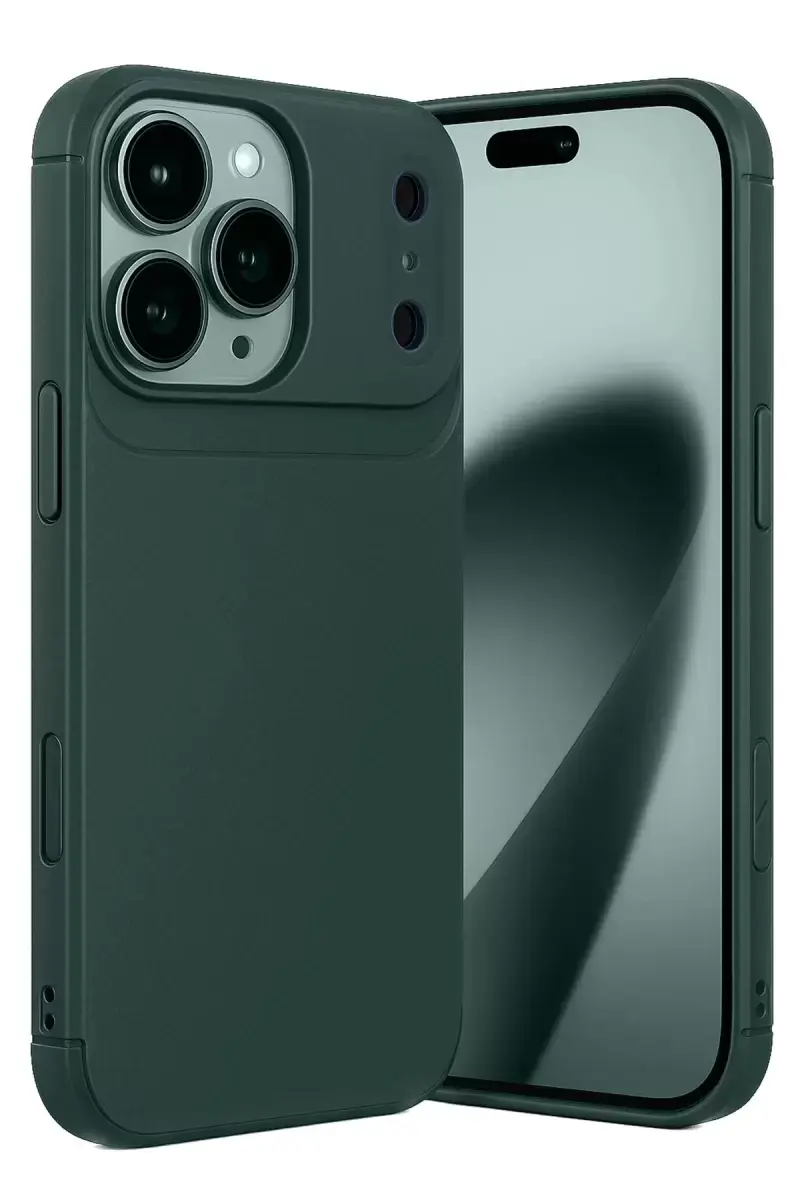 Newface Apple İphone 17 Pro Auto Focus Karbon Kapak - Koyu Yeşil