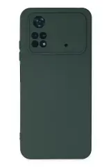 Newface Xiaomi Poco M4 Pro 4g Kılıf Nano İçi Kadife Silikon - Koyu Yeşil
